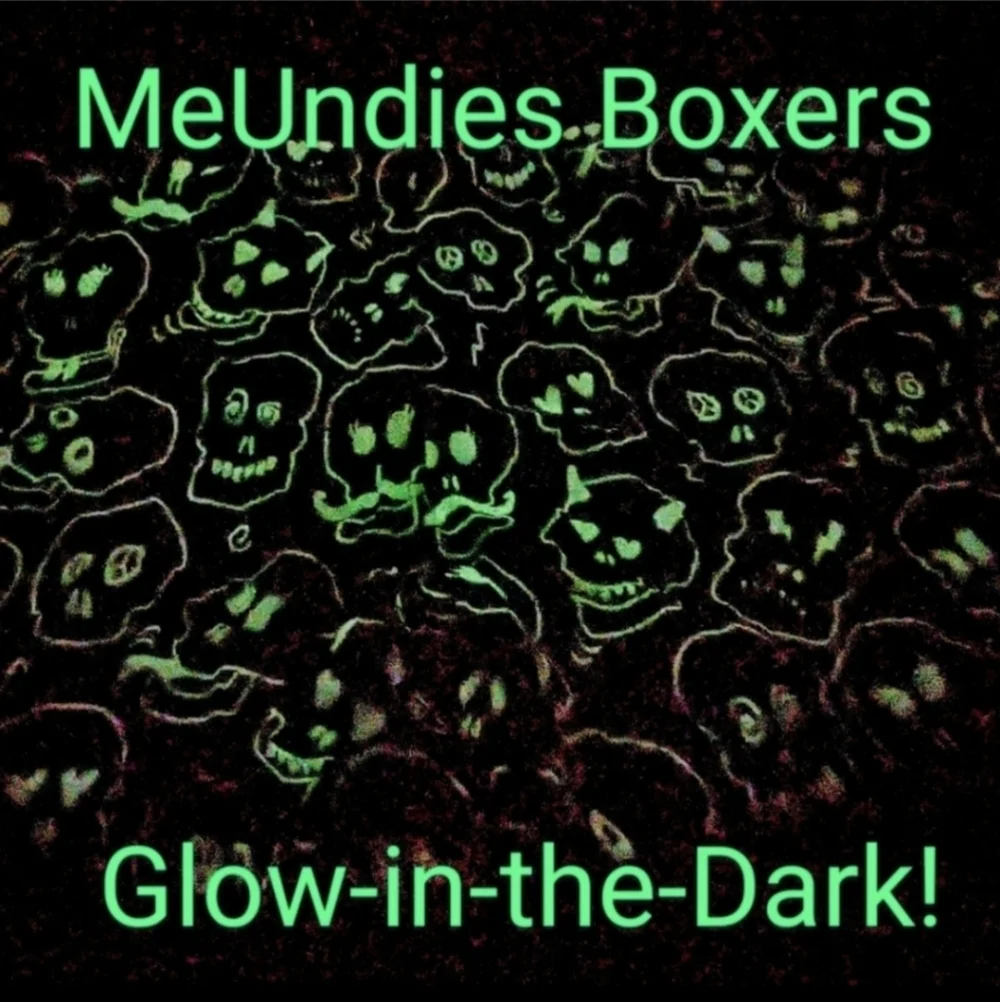 NWOT MeUndies Glow in the Dark Skull Men's Button Boxers Medium